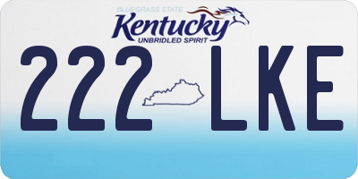 KY license plate 222LKE