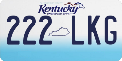 KY license plate 222LKG
