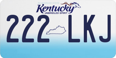 KY license plate 222LKJ