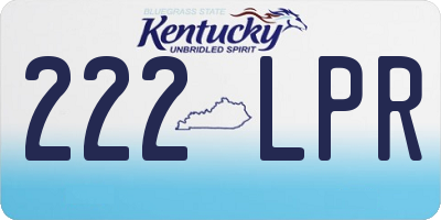 KY license plate 222LPR