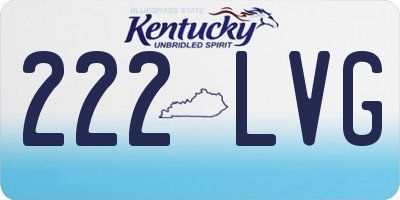 KY license plate 222LVG