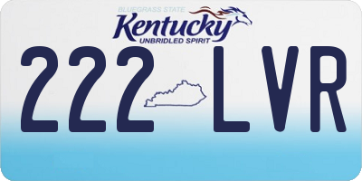 KY license plate 222LVR