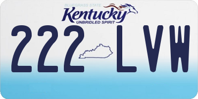 KY license plate 222LVW