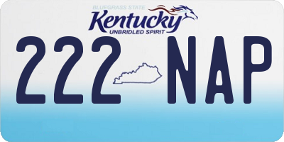 KY license plate 222NAP