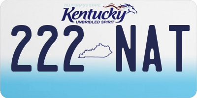 KY license plate 222NAT