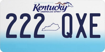 KY license plate 222QXE