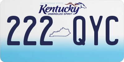 KY license plate 222QYC