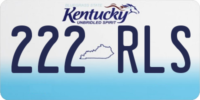 KY license plate 222RLS