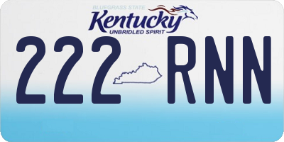 KY license plate 222RNN