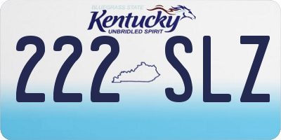 KY license plate 222SLZ