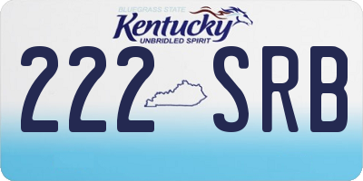 KY license plate 222SRB
