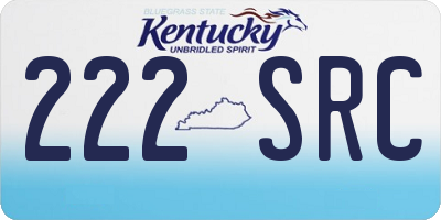 KY license plate 222SRC