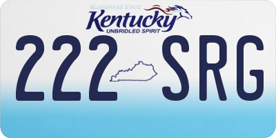 KY license plate 222SRG