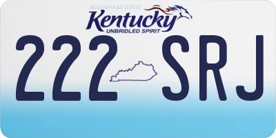 KY license plate 222SRJ