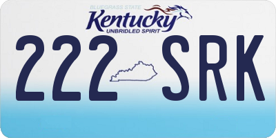 KY license plate 222SRK