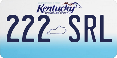 KY license plate 222SRL