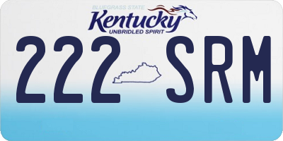 KY license plate 222SRM