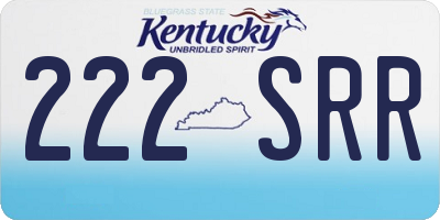 KY license plate 222SRR