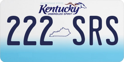 KY license plate 222SRS