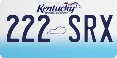 KY license plate 222SRX