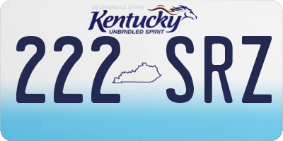 KY license plate 222SRZ