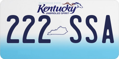KY license plate 222SSA