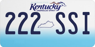 KY license plate 222SSI