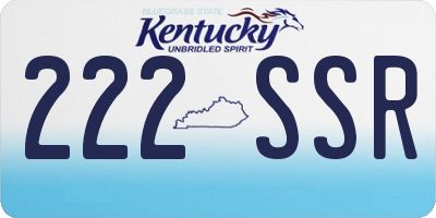 KY license plate 222SSR