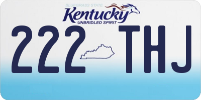 KY license plate 222THJ
