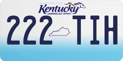 KY license plate 222TIH