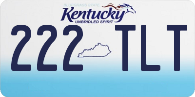 KY license plate 222TLT