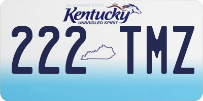 KY license plate 222TMZ