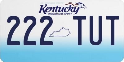 KY license plate 222TUT