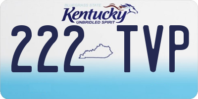 KY license plate 222TVP