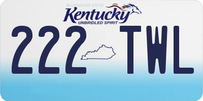 KY license plate 222TWL