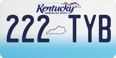 KY license plate 222TYB