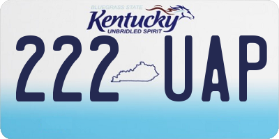 KY license plate 222UAP