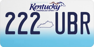 KY license plate 222UBR