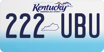 KY license plate 222UBU