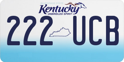 KY license plate 222UCB