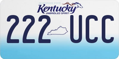 KY license plate 222UCC