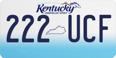 KY license plate 222UCF