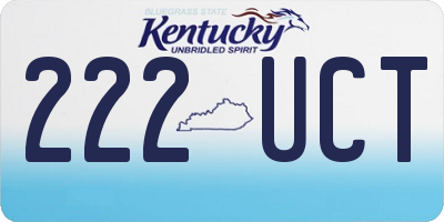 KY license plate 222UCT