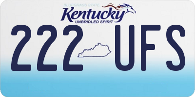 KY license plate 222UFS