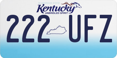 KY license plate 222UFZ
