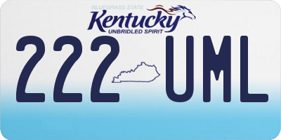 KY license plate 222UML