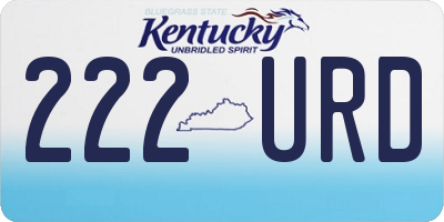 KY license plate 222URD
