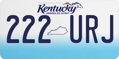 KY license plate 222URJ