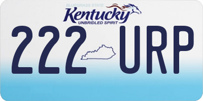 KY license plate 222URP