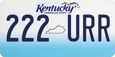 KY license plate 222URR